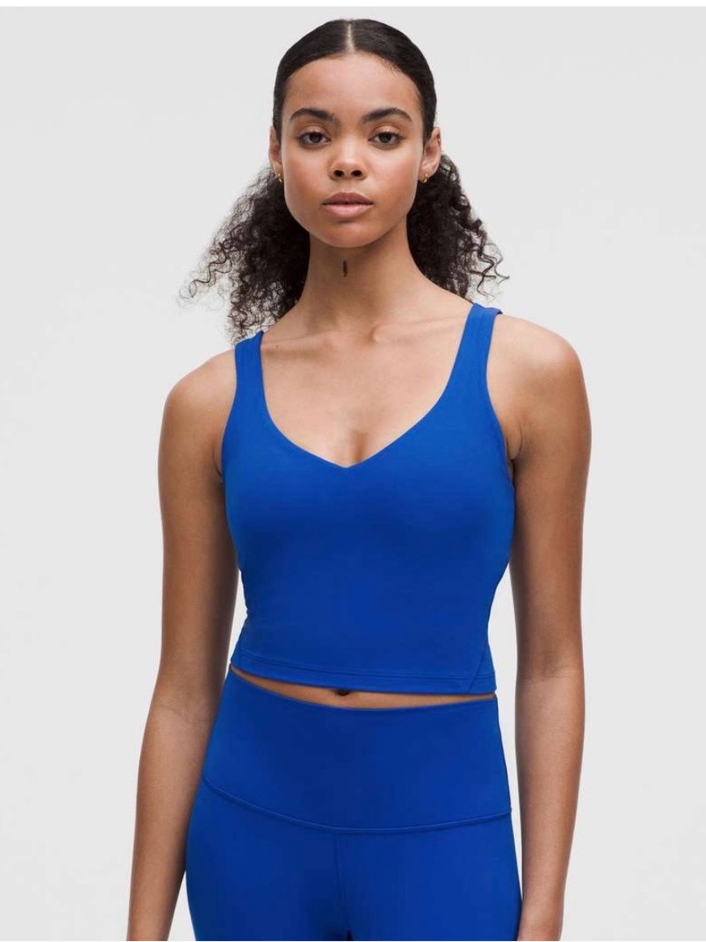 lululemon athletica V-Neck Crop Tank Top - Blue